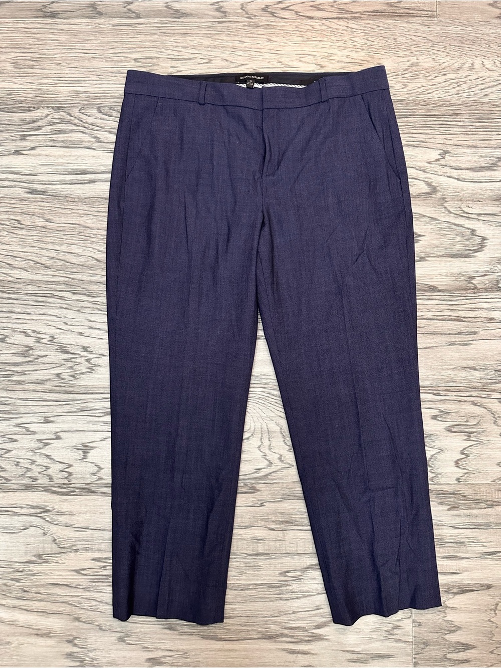 Banana Republic Women's Navy Straight-Leg Trousers